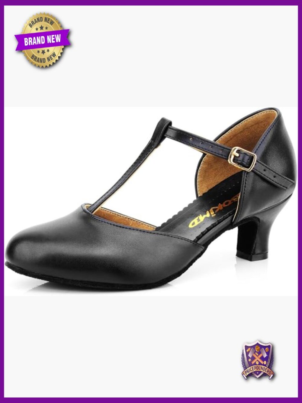 T-Strap Latin Salsa Dance Heels Non-Slip Ballroom Wedding Prom Pumps